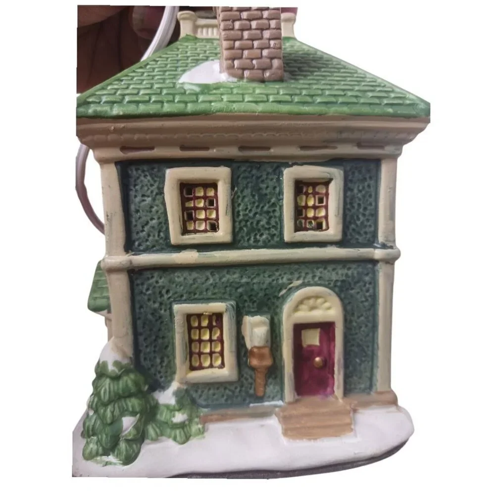 Cherry Hill School Vtg Ceramic Lighted Christmas Village House 